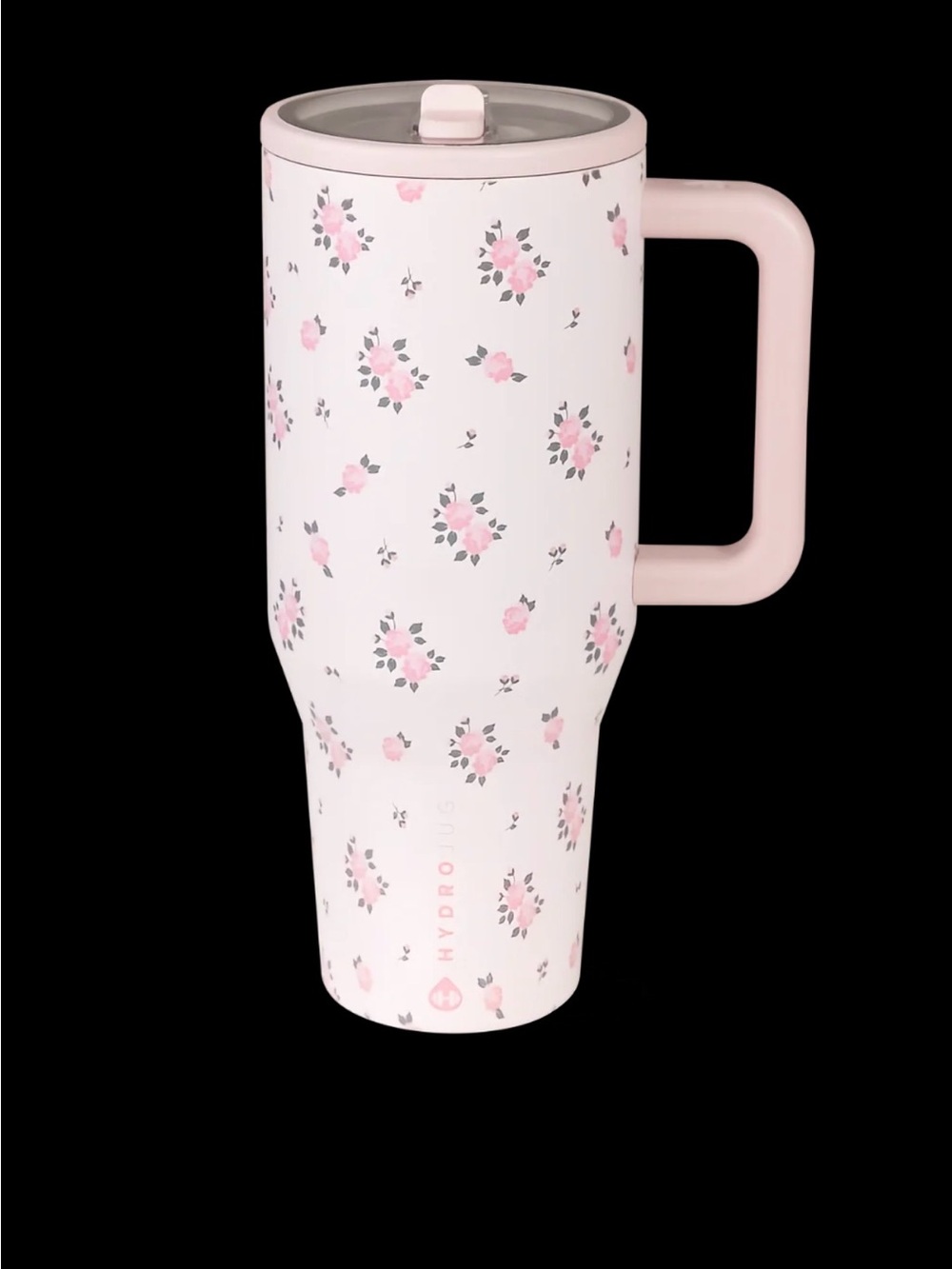 Hydro Flask Pink Floral Travel Tumbler with Handle